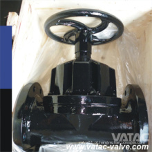 Tipo liso válvula do ANSI / JIS / GB / BS Pn10 / Pn16 Weir do ferro de molde válvula de diafragma Gg25 alinhada PTFE